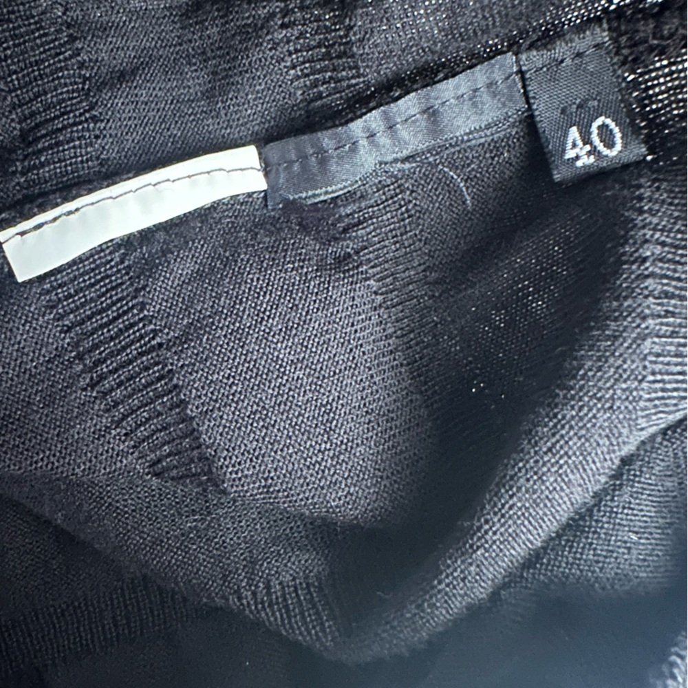 VERSACE fine black/gold cardigan XS-S/40 - Picture 7 of 9